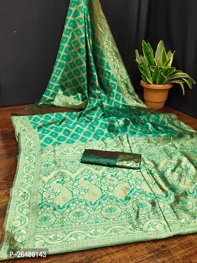 Classic Art Silk Jacquard Saree With Blouse Piece For Women