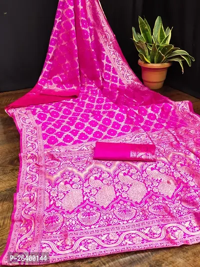 Classic Art Silk Jacquard Saree With Blouse Piece For Women