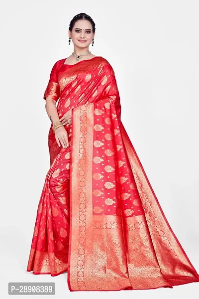 Stylish Art Silk Jacquard Saree With Blouse For Women-thumb0