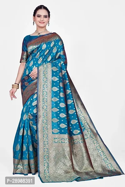 Stylish Art Silk Jacquard Saree With Blouse For Women