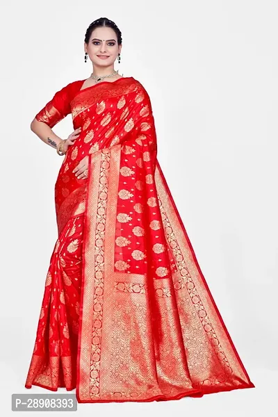 Stylish Art Silk Jacquard Saree With Blouse For Women