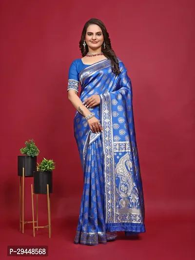 Classic Art Silk Jacquard Saree With Blouse Piece