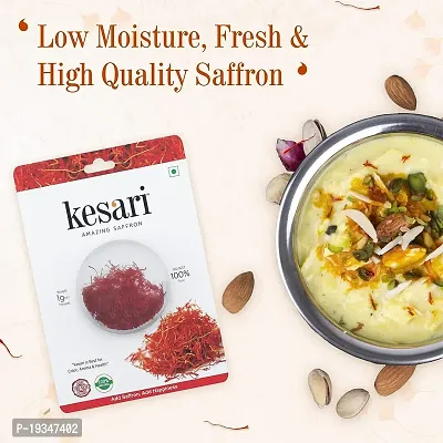 Kesari Saffron Pure  Natural, Finest A++ Grade Kesar Original Kashmiri for Health, Beauty  Cooking, All Red, 1 Gram-thumb2