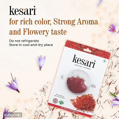 Kesari Saffron Pure  Natural, Finest A++ Grade Kesar Original Kashmiri for Health, Beauty  Cooking, All Red, 1 Gram-thumb4