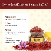 Kesari Supreme Spanish Saffron, Finest A++ Grade, Imported Organic Kesar for Health, Beauty  Cooking, All Red Saffron Threads, 1 Gram-thumb2