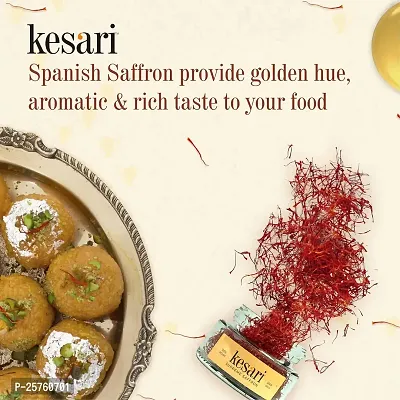 Kesari Supreme Spanish Saffron, Finest A++ Grade, Imported Organic Kesar for Health, Beauty  Cooking, All Red Saffron Threads, 1 Gram-thumb4