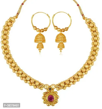 Stylish Gold Plated Alloy Jewellery Set For Women-thumb0