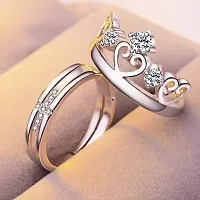 Reliable Silver Stainless Steel Couple Ring-thumb1