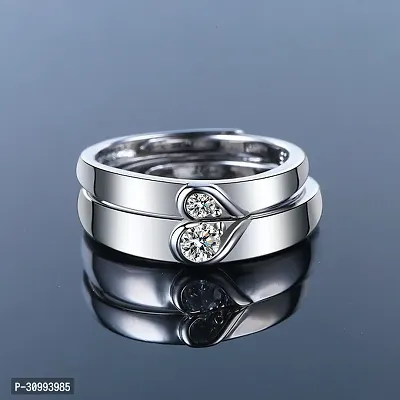 Reliable Silver Stainless Steel Couple Ring-thumb4