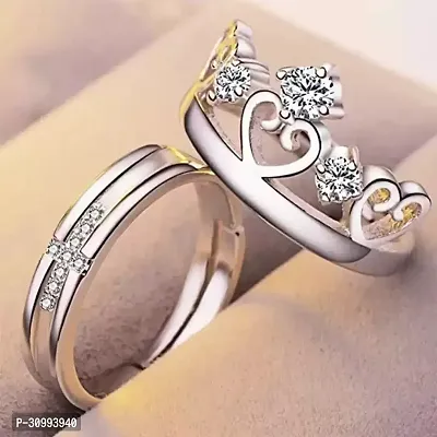 Reliable Silver Stainless Steel Couple Ring-thumb4