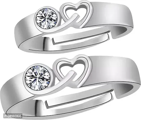 Reliable Silver Stainless Steel Couple Ring-thumb0