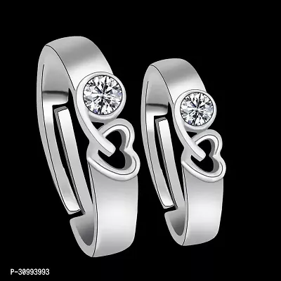 Reliable Silver Stainless Steel Couple Ring-thumb2