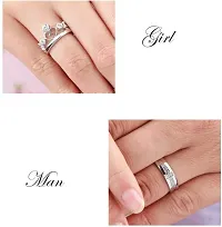 Reliable Silver Stainless Steel Couple Ring-thumb2