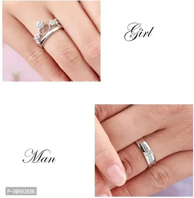 Reliable Silver Stainless Steel Couple Ring-thumb3