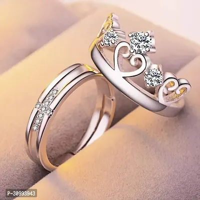 Reliable Silver Stainless Steel Couple Ring-thumb3