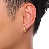 Golden Stainless Steel  Studs Earrings For Women-thumb1