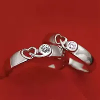 Reliable Silver Stainless Steel Couple Ring-thumb1