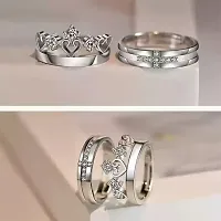 Reliable Silver Stainless Steel Couple Ring-thumb2