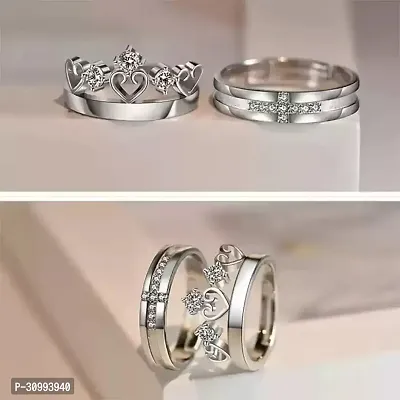 Reliable Silver Stainless Steel Couple Ring-thumb3