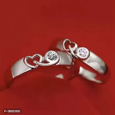 Reliable Silver Stainless Steel Couple Ring-thumb3