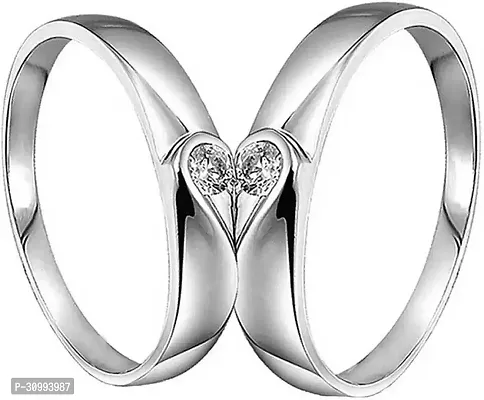 Reliable Silver Stainless Steel Couple Ring-thumb2