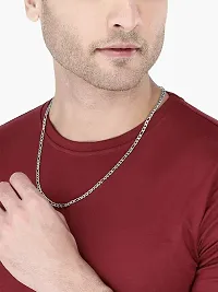 Alluring Silver Stainless Steel Chain For Men-thumb2