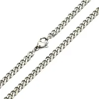 Alluring Silver Stainless Steel Chain For Men-thumb2