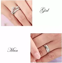 Reliable Silver Stainless Steel Couple Ring-thumb3