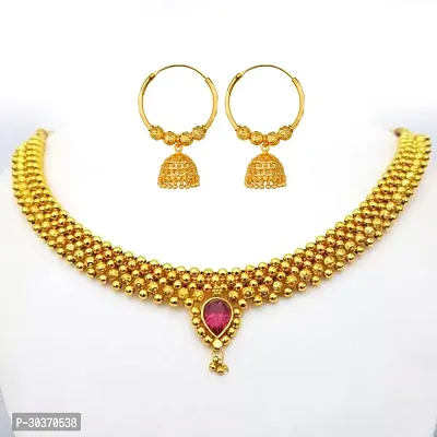 Stylish Gold Plated Alloy Jewellery Set For Women-thumb0