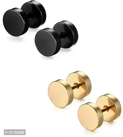 Multicoloured Stainless Steel  Studs Earrings For Women Pack Of 2-thumb0