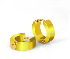 Golden Stainless Steel  Hoop Earrings For Women-thumb1