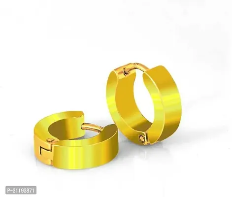 Golden Stainless Steel  Hoop Earrings For Women-thumb2