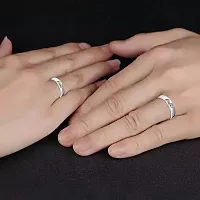 Reliable Silver Stainless Steel Couple Ring-thumb1