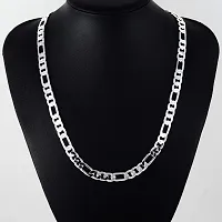 Alluring Silver Stainless Steel Chain For Men-thumb1