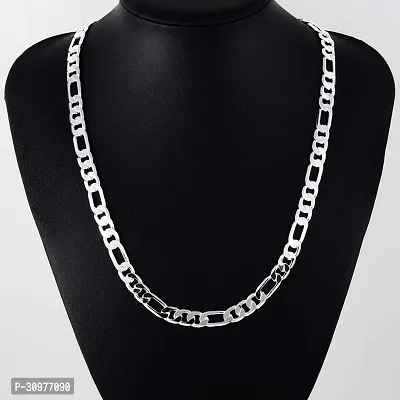 Alluring Silver Stainless Steel Chain For Men-thumb2