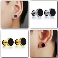 Multicoloured Stainless Steel  Studs Earrings For Women Pack Of 2-thumb1