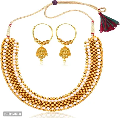 Stylish Gold Plated Alloy Jewellery Set For Women-thumb0