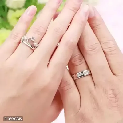 Reliable Silver Stainless Steel Couple Ring-thumb2