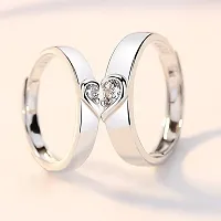 Reliable Silver Stainless Steel Couple Ring-thumb2