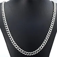 Alluring Silver Stainless Steel Chain For Men-thumb1