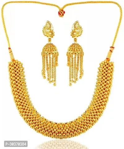 Stylish Gold Plated Alloy Jewellery Set For Women-thumb0