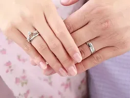 Reliable Silver Stainless Steel Couple Ring-thumb1