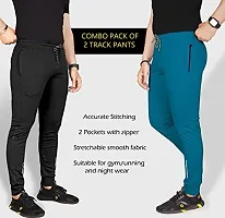 Pink Formal Combo Athletic Slim Fit Track Pants | Sportswear Joggers for Men | Gym Pants for Men | Casual Running-thumb1