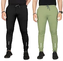 Pink Formal Men's Combo Slim Fit Active Track Pants with Pockets | Men's Trousers for Sports, Gyming, Casual Wear | Pack of 2-thumb3