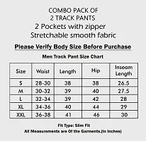 Pink Formal Men's Slim Fit Active Track Pants with Pockets | Men's Trousers for Sports, Gyming, Casual Wear (Combo Pack of 2) (M)-thumb2