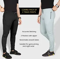 Pink Formal Combo Slim Fit Athletic Track Pants | Joggers Gym Pants for Men | Casual Running Workout Pants-thumb1