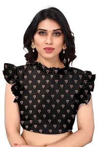 Stylish Art Silk Black Saree with Blouse piece For Women-thumb2