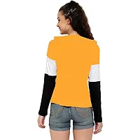 HKS Fashion Women's Cotton Trendy Hooded Neck Hoodie | Women's Designer Color Block Hooded Neck T-Shirt-thumb1