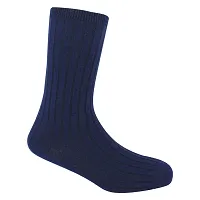 HUSSKINZ Men Formal Blue Socks Solid Mid-Calf/Crew Length socks Pack of 3 Pair-thumb1