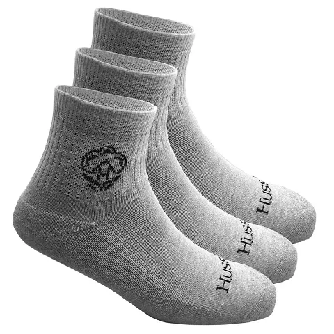 HUSSKINZ Ankle Length Sports Socks | Cushion | Maximum Grip Ankle Socks for Men & Women | Free Size|